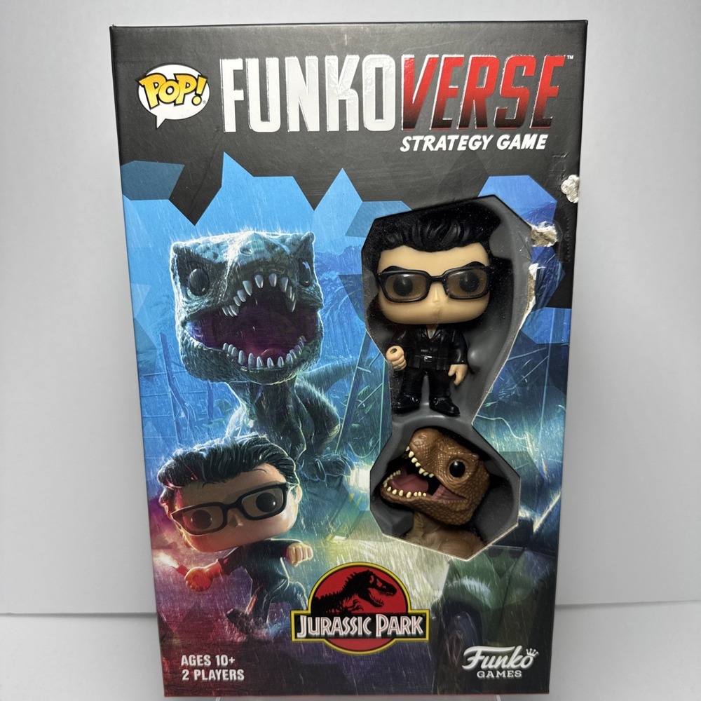 Funko Funkoverse Jurassic Park 101 Strategy Game Dr Ian Malcolm T-Rex Figures